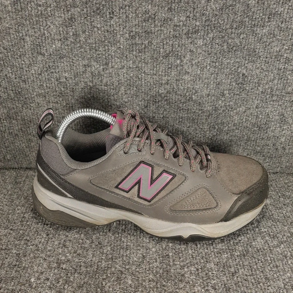 New Balance 627 Work Shoes Womens SZ 8 Gray Black Safety Toe No Slip WID627v2